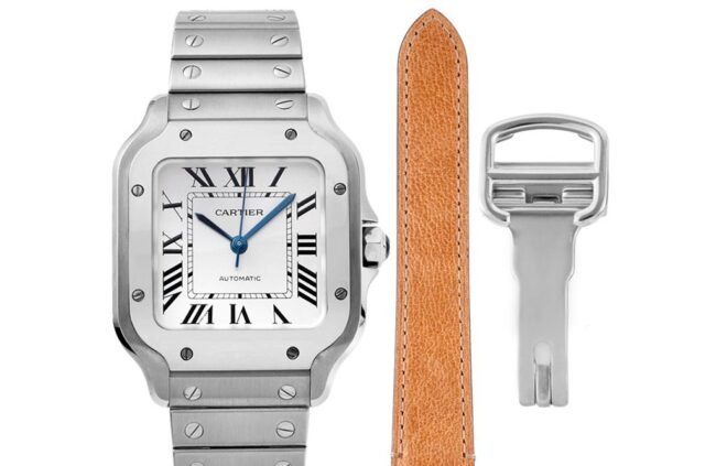 Cartier Santos de Cartier Reloj con pulsera de acero para mujer con esfera blanca - BV Versión más alta Imitación fina — luxury replica watch guide | Watch Replica Expert