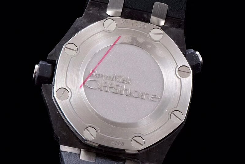 Audemars Piguet top quality replica watches 15706 series ceramic bezel black disk men's mechanical watch back cover figure
