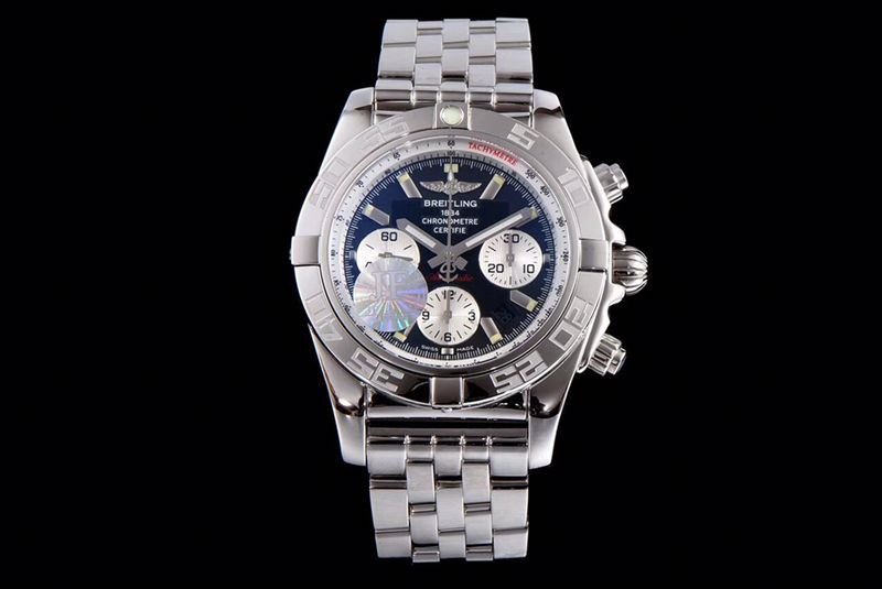 Breitlingtop-tierhigh-quality replica watch aviation chronograph series AB011011 men's steel bracelet mechanical watch front view