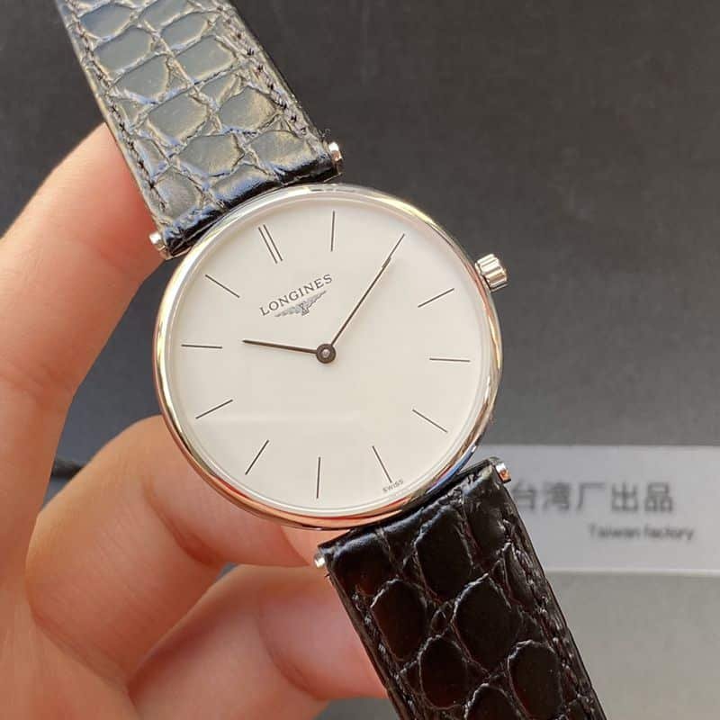 Longinestop-tiersuper clone watch ultra-thin Jialan series boutique couple watch quartz watch front view