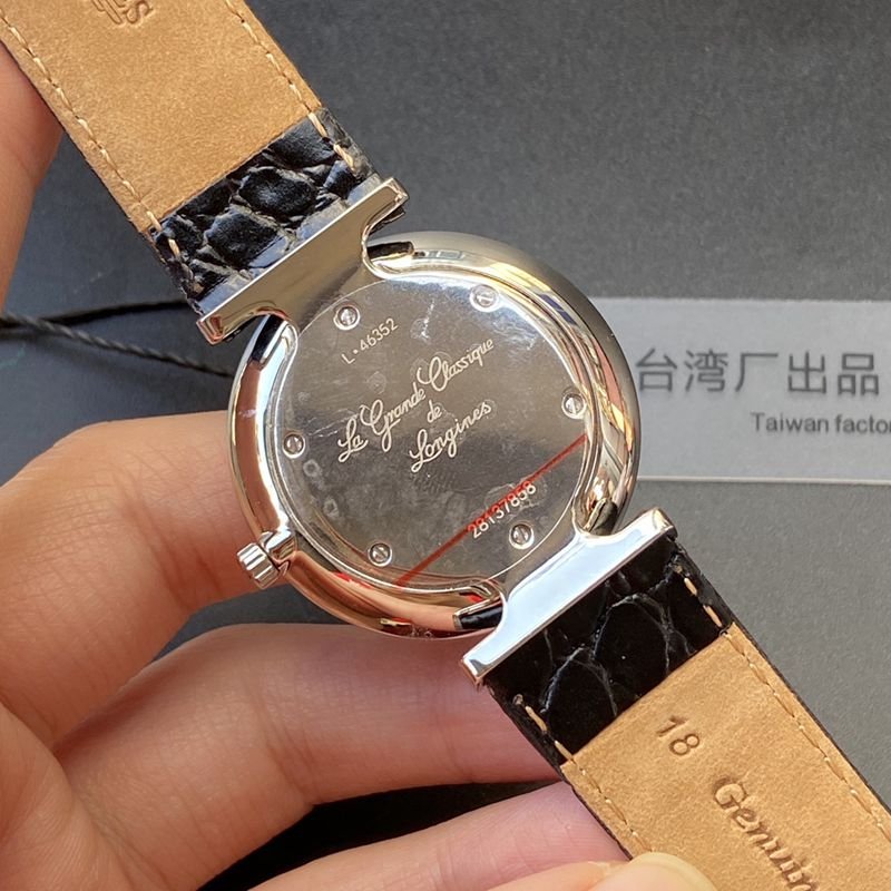 Longinestop-tiersuper clone watch ultra-thin Jialan series boutique couple watch quartz watch back cover picture