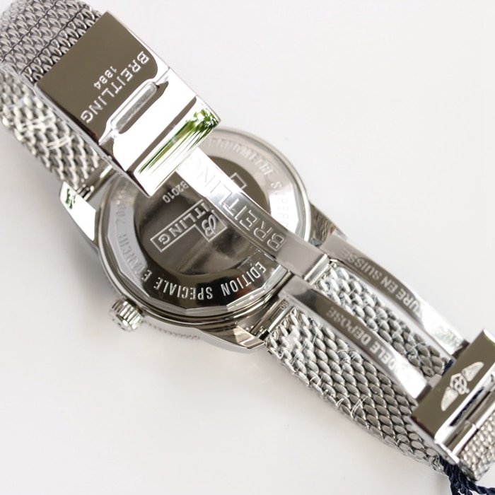 top-tier replica watch Breitling men's black dial super ocean culture series mechanical watch clasp picture