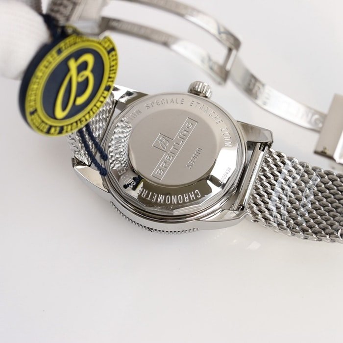 top-tier replica watch Breitling men's blue dial super ocean culture mechanical watch back cover picture