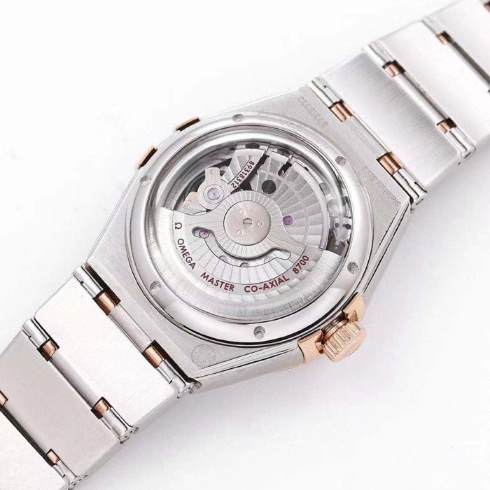 Top Replica Watches Omega Women's White Plate Constellation Series Steel Strap Wristwatch Movement Diagrams