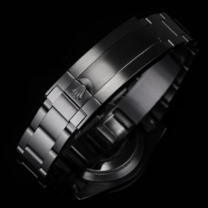 top-tier replica watch Rolex men's black dial Submariner series steel bracelet watch clasp picture