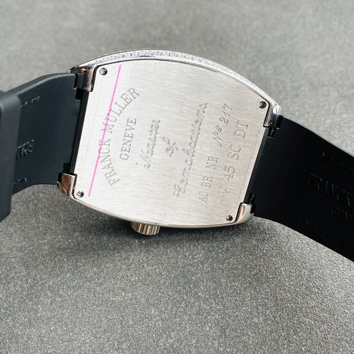 top-tier replica watch Frank Muller men's white dialV45 SC DT series full automatic movement watch back cover picture