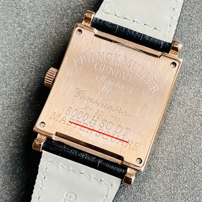 Top Replica Watches Frank Muller Men's Gold Plate Full Star Series Belt Wristwatch Back Cover Figure