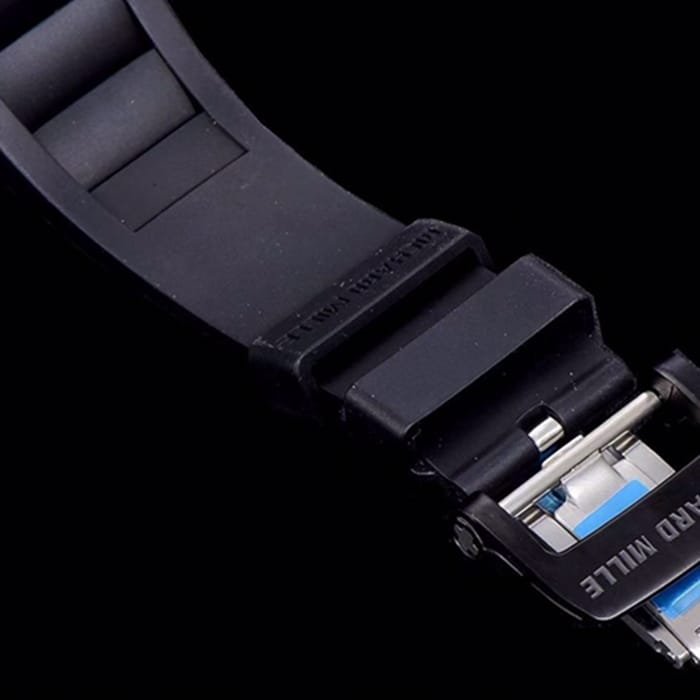 top-tier replica watch Richard Mille men's black dial watch clasp picture