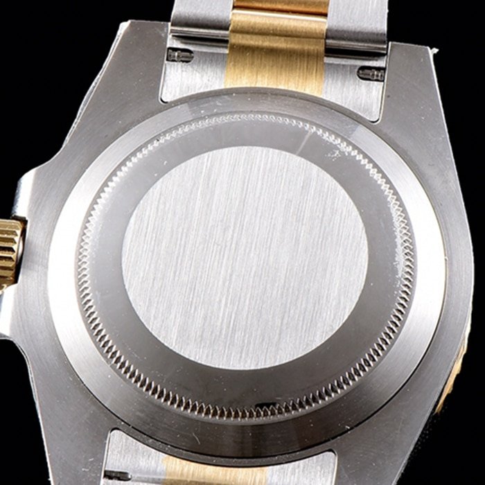 Top-tier replica watch Rolex men's blue dial Submariner series steel bracelet watch back cover picture
