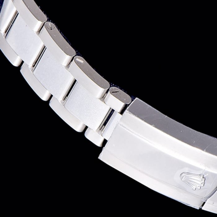 top-tier replica watch Rolex men's green dialsteel bracelet watch clasp picture
