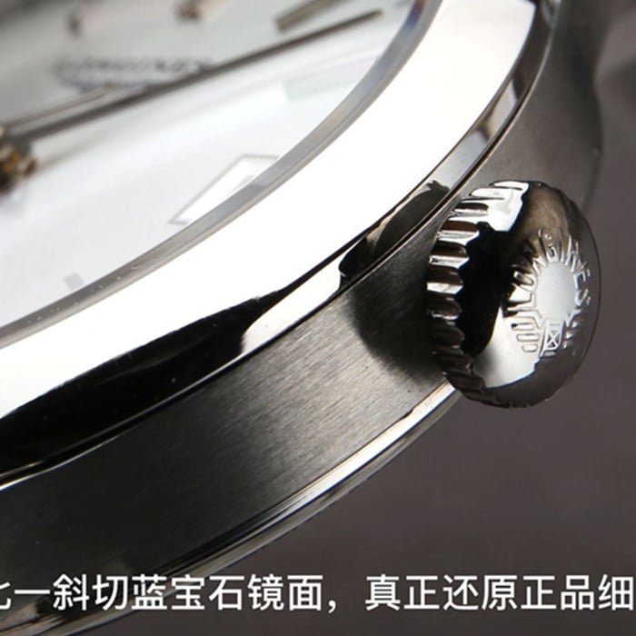 top-tier replica watch Longines men's black dial pioneer series steel bracelet watch detail shots
