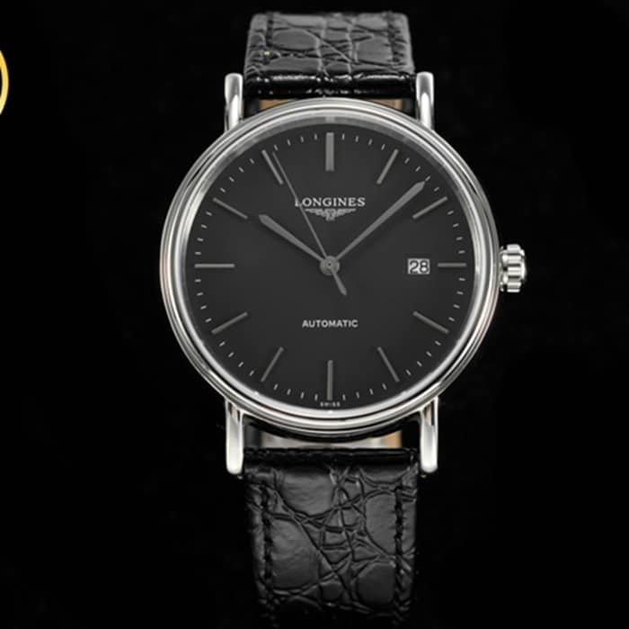 Longines CURLY Collection 40mm Men’s Black Dial Black Strap Replica Watch with Cal.L888 Movement — detailed review and buying guide | Watch Replica Expert