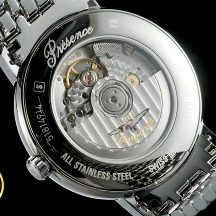 top-tier replica watch Longines men's blue dialsteel bracelet magnificent series watch movement picture