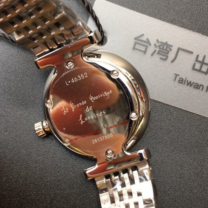 TW factory top-tier replica watch Longines women's blue dialsteel bracelet Jialan series quartz watch back cover picture