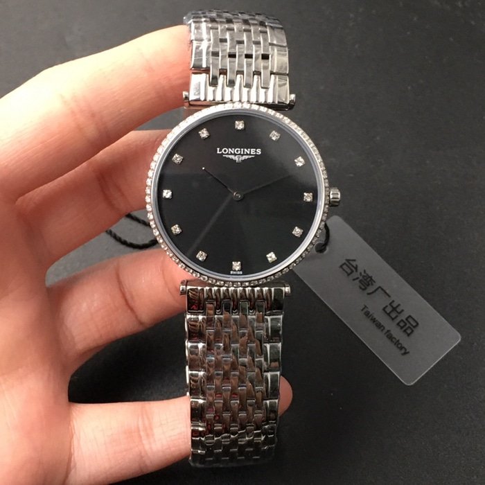 Premium Super Clone Longines Paar-Paaruhren, schwarzes Zifferblatt, Stahlarmband, ultradünne Boutique-Uhren der Karan-Serie — luxury replica watch guide | Watch Replica Expert