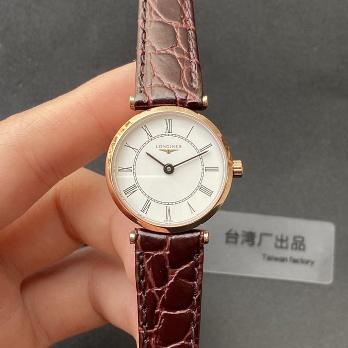 Ultradünne Replik-Quarzuhr von Longines La Grande Classique de Longines, weißes Zifferblatt, brauner Gürtel, Super-Clone-Qualität — luxury replica watch guide | Watch Replica Expert