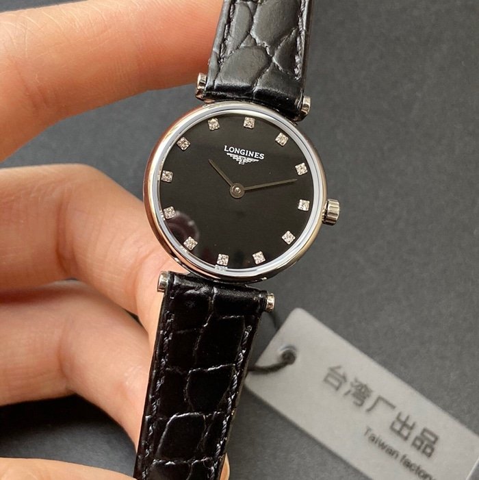 Top Replica Uhren Longines Paar Paar Uhren Black Plate Black Strap Karan Series Belt Armbanduhr — luxury replica watch guide | Watch Replica Expert