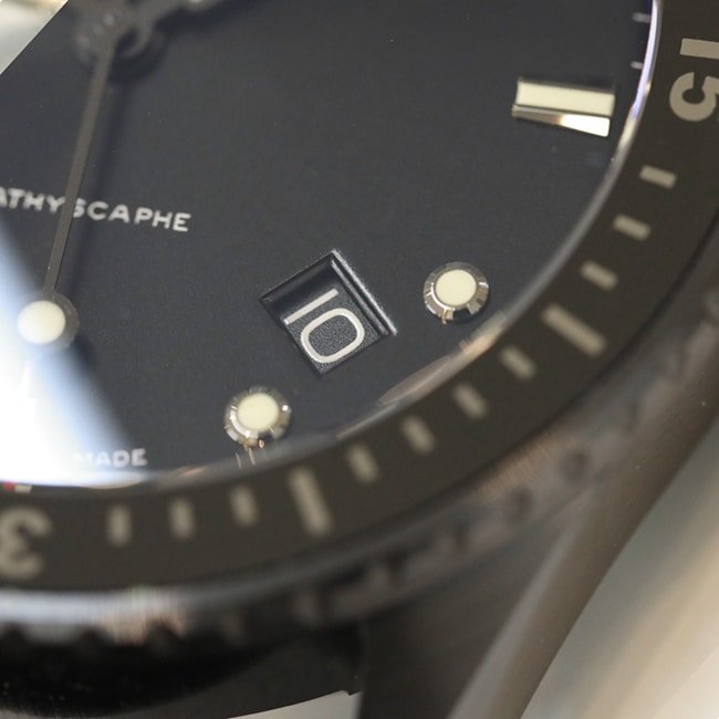 top-tier replica watch Blancpain men's blue dial nylon belt fifty fathoms automatic movement watch detail shots