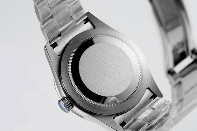 top-tier replicaRolex men's blue dialsteel bracelet pilot series automatic movement watch back cover picture