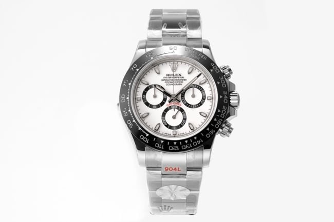 top-tier replicaRolex men's white dialsteel bracelet universe Daytona fully automatic movement watch front view