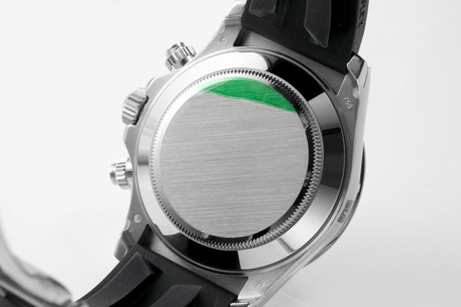 top-tier replicaRolex men's blue dialrubber strap cosmometer Daytona automatic movement watch back cover picture
