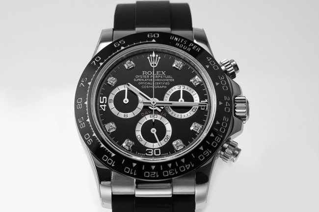 Rolex Cosmograph Daytona Herren-Automatikuhr, Kautschukarmband mit schwarzem Zifferblatt, 904L-Stahlgehäuse in BL-Qualität — detailed review and buying guide | Watch Replica Expert