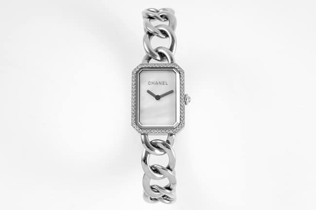 Grande relógio de quartzo Chanel Premiere de fábrica com mostrador branco e pulseira de aço, design octogonal — detailed review and buying guide | Watch Replica Expert
