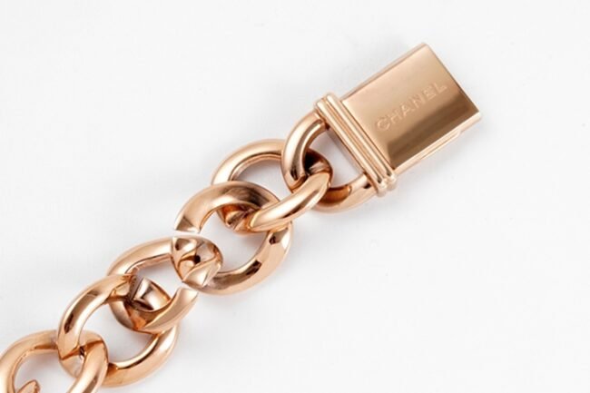 top-tier replicaChanel women's black dialrose gold with Premiere series steel braceletquartz watch clasp picture