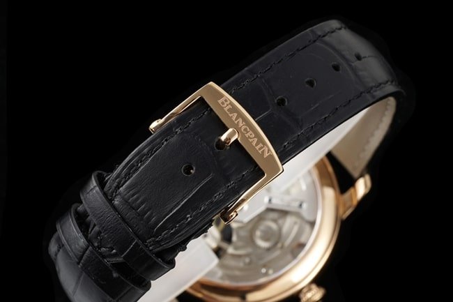 JBF FactoryBlancpaintop-tier replica1:1 watch men's black dial black belt classic full series tourbillon mechanical watch V3 version upgraded return clasp picture