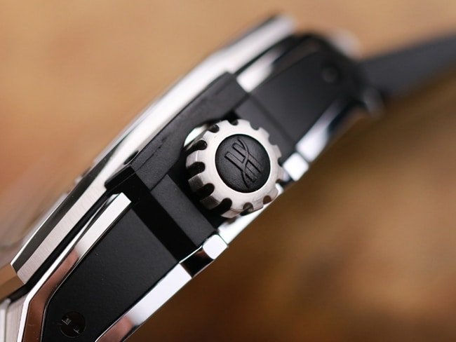 Hublot high-quality replica watch men's black dial black belt manual winding tourbillonMASTERPIECE series mechanical leather strap watch detail shots