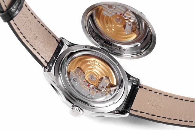 ZF Factorytop-tier replica watch Patek Philippe men's black dial black belt classic series V3 version mechanical leather strap watch movement picture