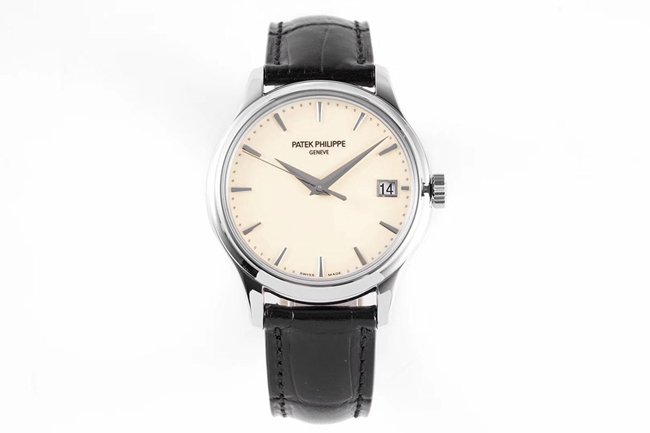 Montre pour homme ZF Factory Patek Philippe Calatrava 5227G-001, cadran laqué ivoire, boîtier en or blanc 18 carats, super clone 1:1 — luxury replica watch guide | Watch Replica Expert