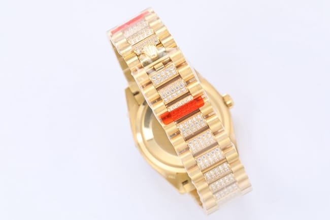 EWtop-tier replica watch Rolex men's gold plate gold belt automatic movementday displayDatejust watch clasp picture