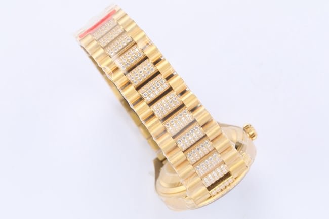 EWtop-tier replica watch Rolex men's gold plate gold belt automatic movementday displayDatejust watch clasp picture