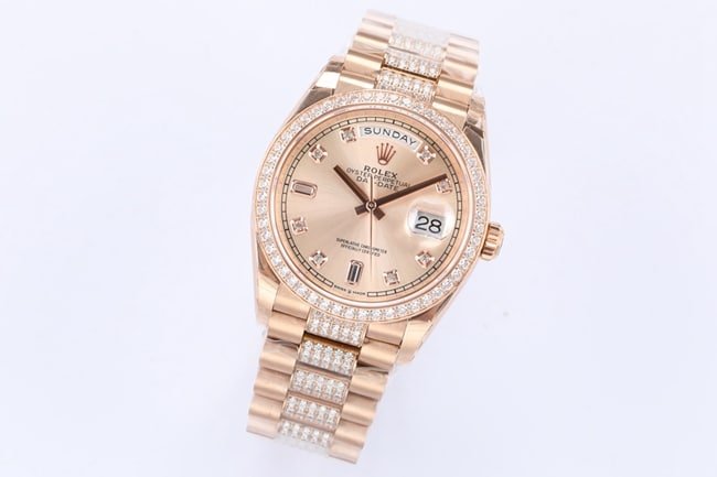 EW Factorytop-tier replica watch Rolex men's gold disc steel braceletday displayDatejust mechanical new watch front view
