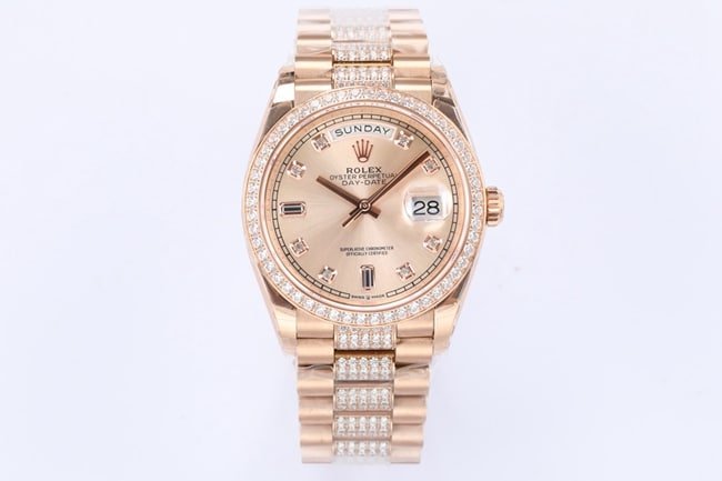 EW Factorytop-tier replica watch Rolex men's gold disc steel braceletday displayDatejust mechanical new watch front view