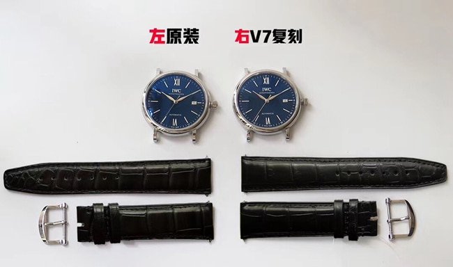 V7 Portuguese Miraculous Timer Replica Watch vs. Original Review - Front View