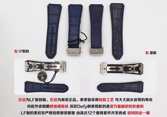 LF Zenith Skeleton DEFY series replica watch genuine and fake comparison evaluation movementbraceletclasp picture