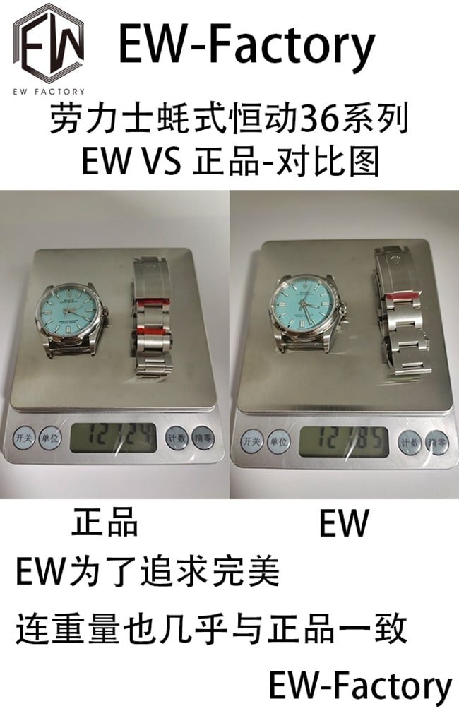 EWRolex Oyster Perpetual 36 Series Replica Watch Authenticity Comparison Evaluation Weight Comparison Chart