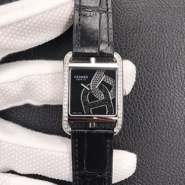 YF Factory Hermes Reloj con correa de cuarzo y esfera negra para mujer - Excelencia con movimiento de cuarzo suizo y cristal de zafiro — detailed review and buying guide | Watch Replica Expert