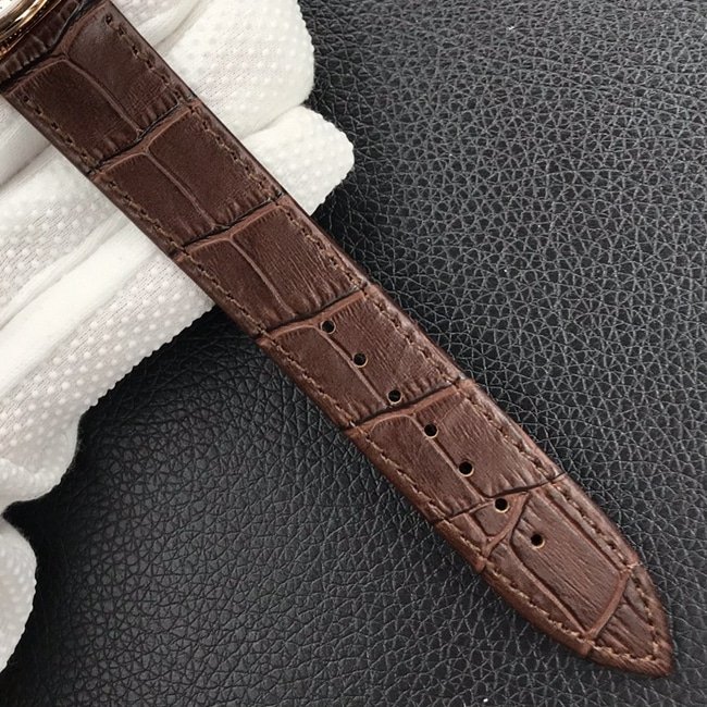 top-tier replica watch Breguet classic series mechanical leather strap men's white dial brown belt watch leather strap picture