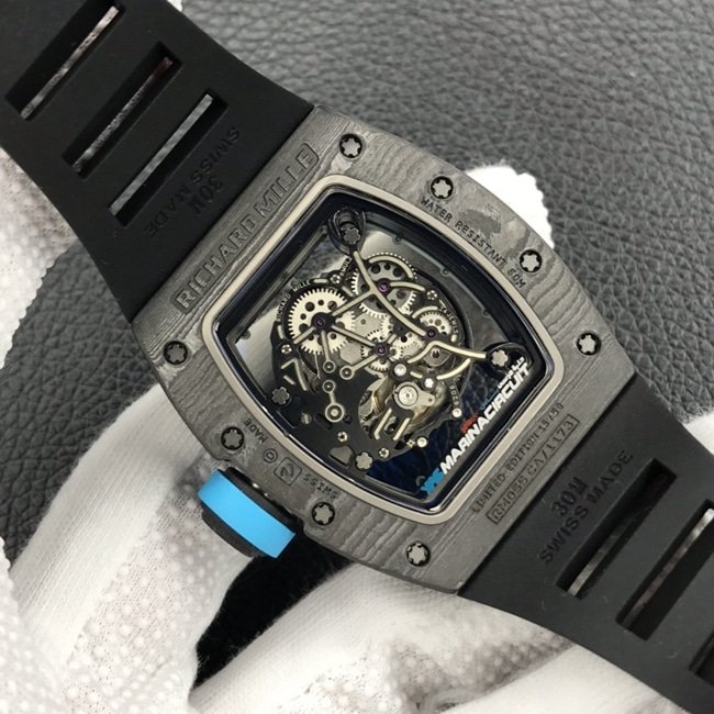 ZFRichard Milletop-tier replica watch men's black dial black rubber strap global limited edition automatic movement watch movement picture