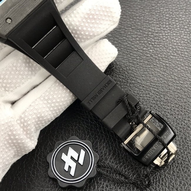 ZFRichard Milletop-tier replica watch men's black dial black rubber strap global limited edition automatic movement watch clasp picture