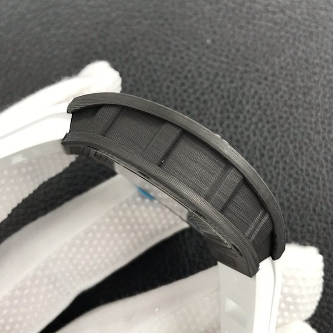 ZF Factorytop-tier replica watch Richard Mille men's black dial white rubber strap limited edition mechanical watch side view
