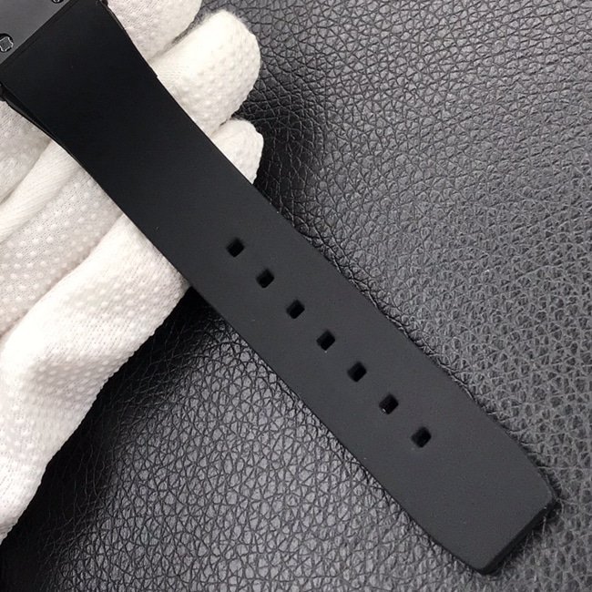 Richard Milletop-tier replica watch ladies black dial black rubber strapbon bon series mechanical watch leather strap picture