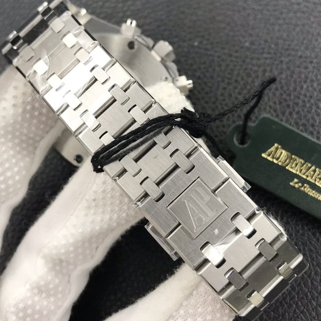BF factory new top-tier replica watch Audemars PiguetRoyal Oak series 26331OR men's blue dialsteel braceletchronograph watch clasp picture