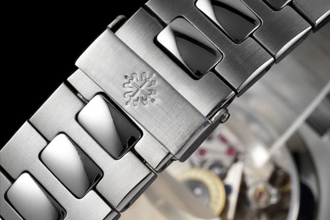 3K FactoryPatek Philippetop-tier replica watch Nautilus multifunctional chronograph men's white dialsteel bracelet watch clasp picture