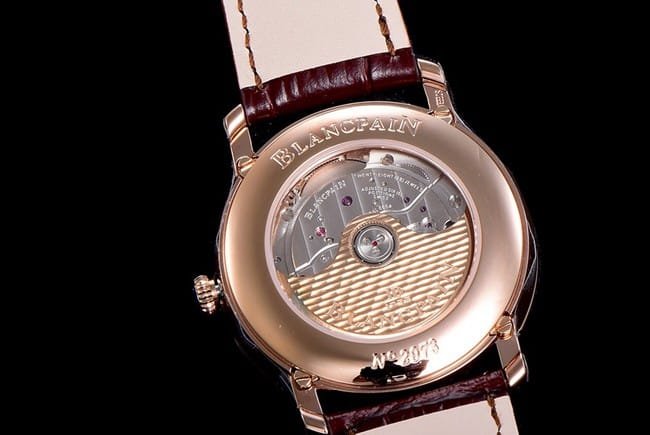 OM FactoryBlancpaintop-tier replica watch new V3 upgraded men's gray plate brown belt mechanical watch back cover picture