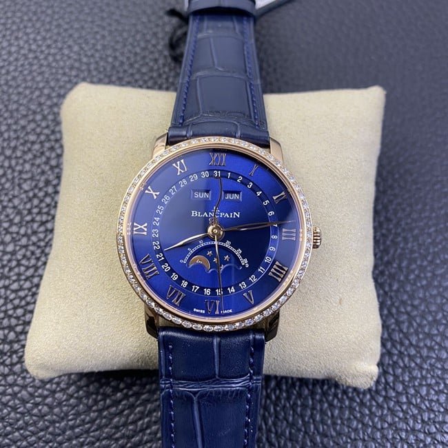 OM Factory Premium Replica Blancpain Villeret Classic Series Herrenuhr mit blauem Zifferblatt und blauem Armband und technologischem Durchbruch — detailed review and buying guide | Watch Replica Expert