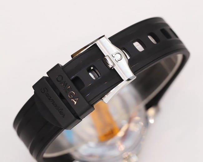 OR factory Omegatop-tier replica watch 42mmSeamaster300 men's black dialrubber strap watch clasp picture